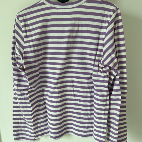 Comme des Garçons Play Striped Crew Neck Top Purple - Picture 5 of 7